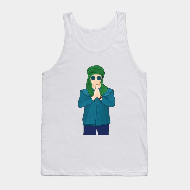 Cool Young Muslim Man Posing Hand Greetings Tank Top by Bestaneur